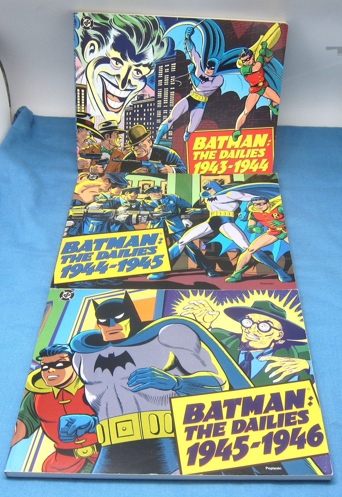 Lot of 3 Batman The Dailies 1943-1944 1944-1945 1945-1946 Paperback Kitchen Sink