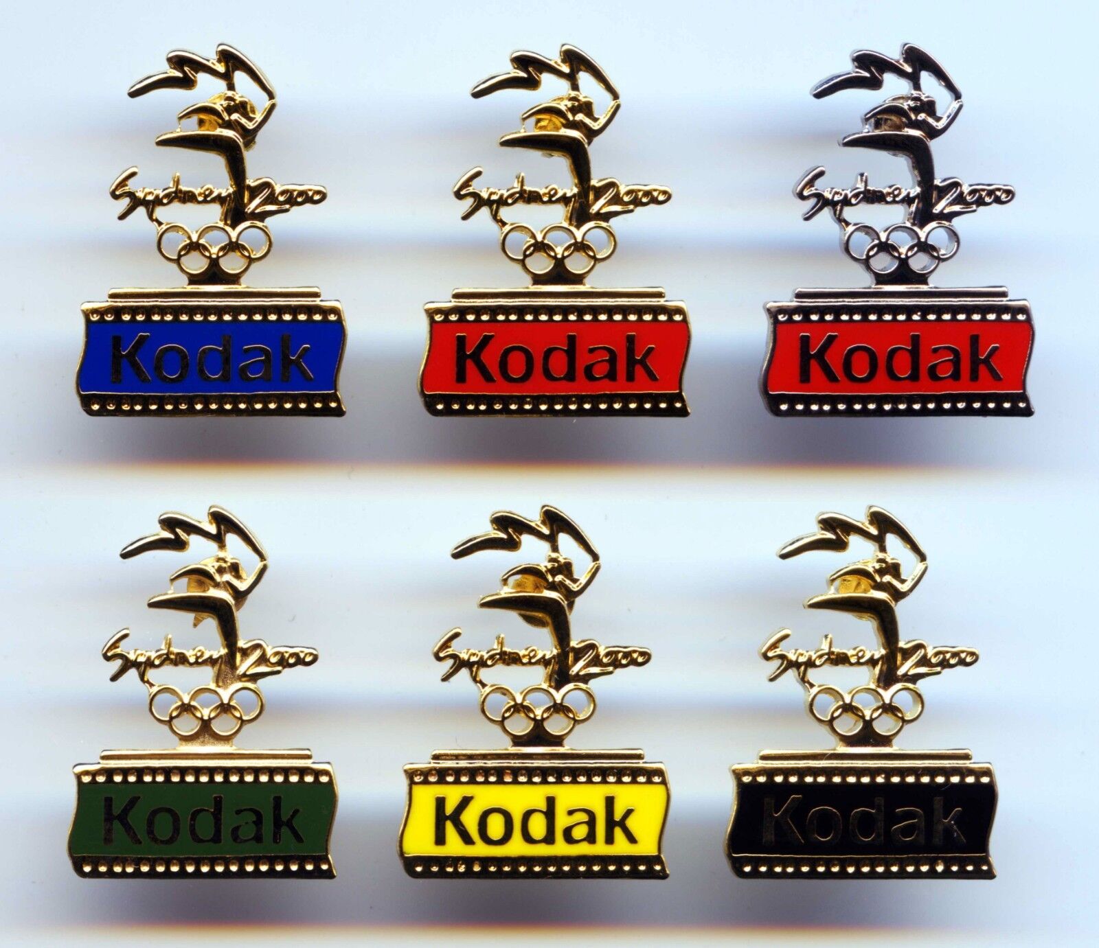 SYDNEY 2000 OLYMPIC GAMES AUSTRALIA- KODAK CLASSIC X 6 PINS - GREAT COLLECTIBLES