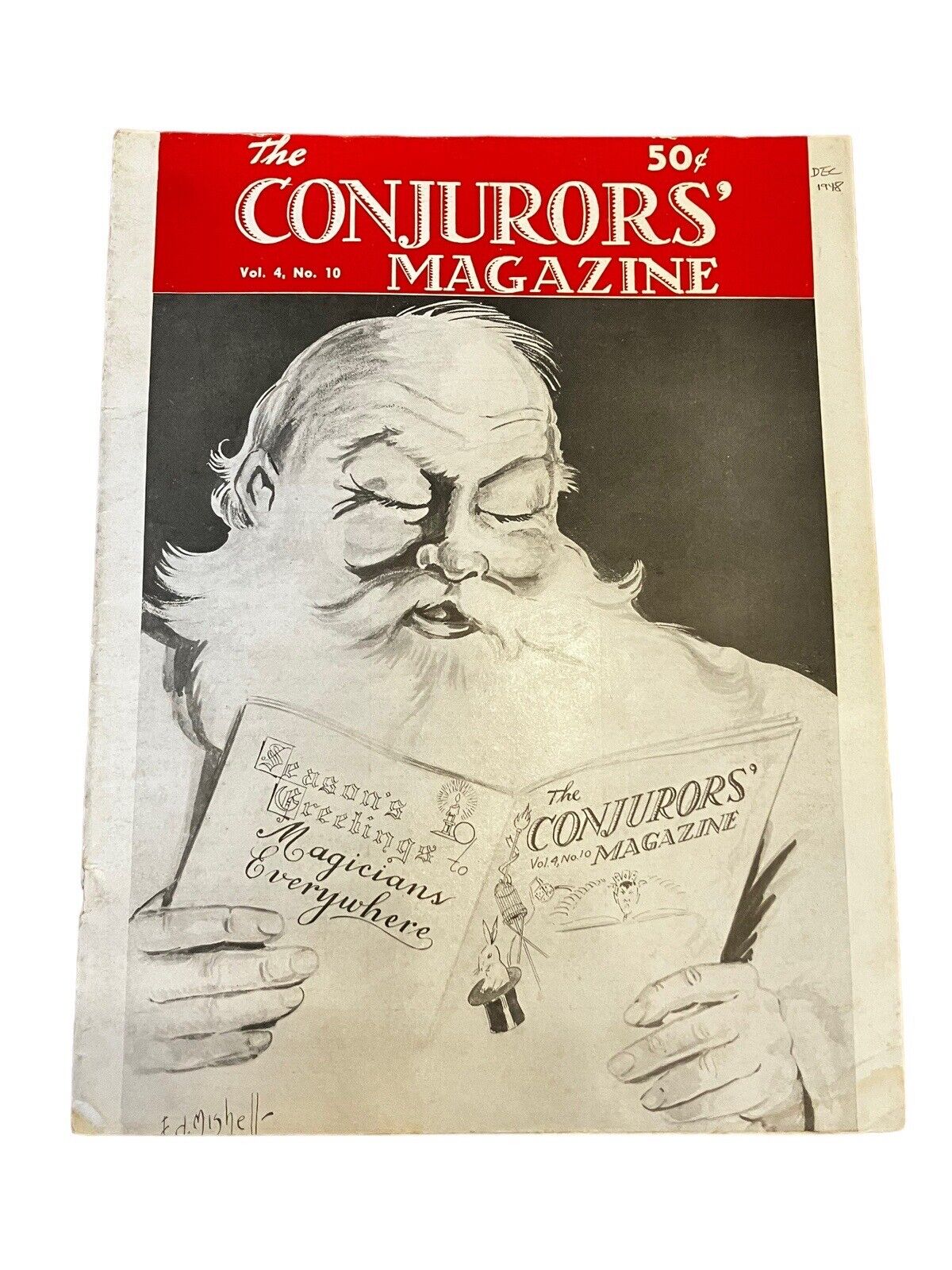 The Conjurors\' Magazine Vol. 4 No. 10 Seasons Greetings Dec 1948 Magician VTG