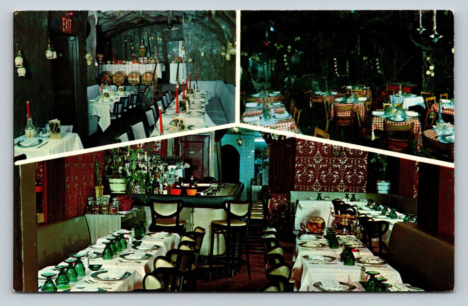 The Grotto, NY\'s Only Cave Restaurant (Bazzini Family) VINTAGE Postcard