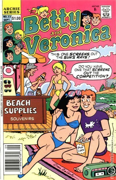 Betty and Veronica #33 VG 1990 Stock Image Low Grade