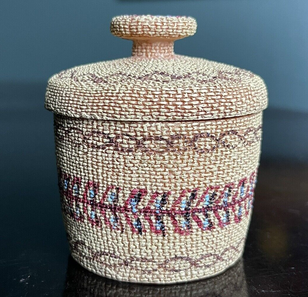 Golder Image Native Northland Basketry Hand-crafted Reproduction trinket box lid