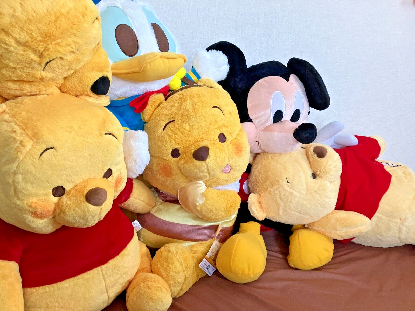 Set of 6 Disney Grande Very Large Pooh Mickey Donald plush doll Stuffed New JPN