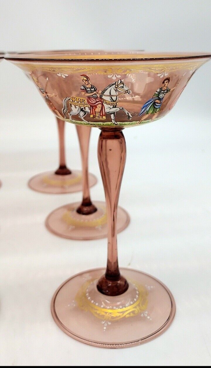 Vintage COMPAGNIA VENEZIA MURANO (C.V.M.)Salviati Venetian Glass Goblet,Pls Read
