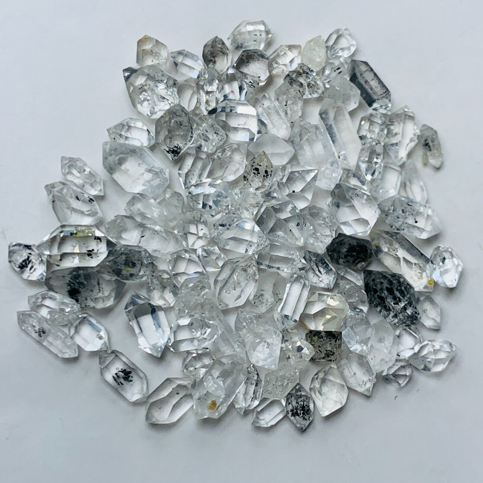 95pc Herkimer Diamond AAA small 5mm to 10mm Top gem crystal From-NY 48ct