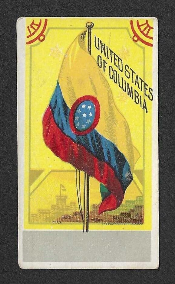 1890\'s H628 Trade Card - Dr. McLane\'s Flags of All Nations Series - Columbia