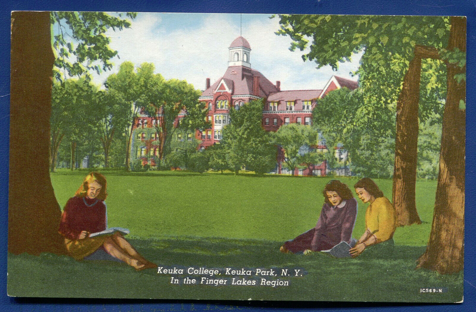 Keuka College Keuka Park New York Finger Lakes Region old postcard