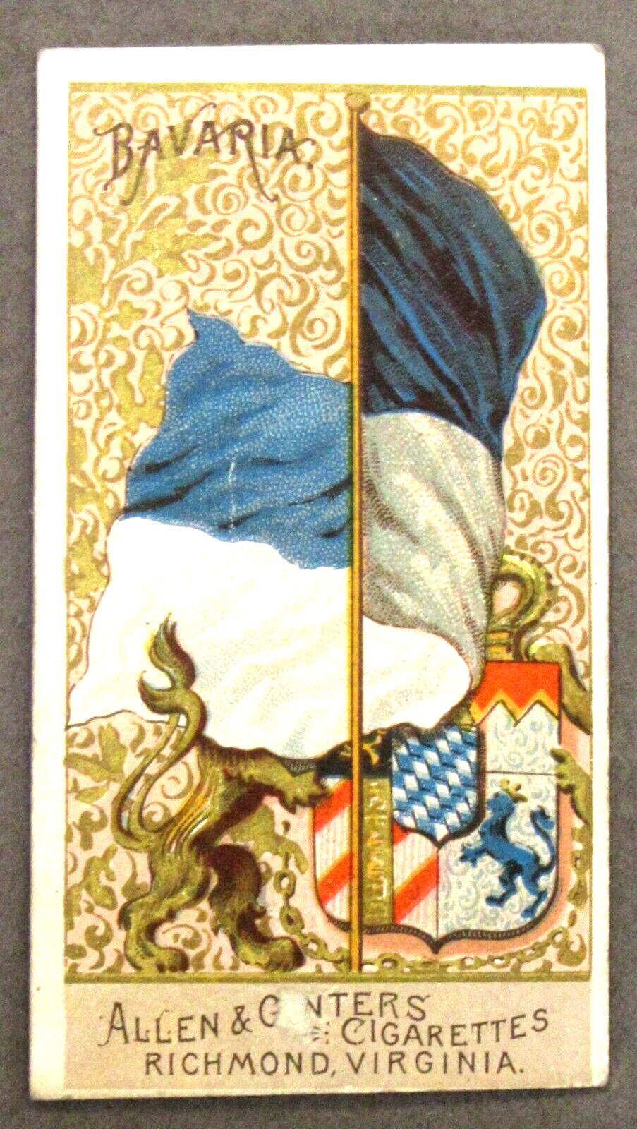 1888 N10 BAVARIA Flags of All Nations 2nd Series Allen & Ginter tobacco card