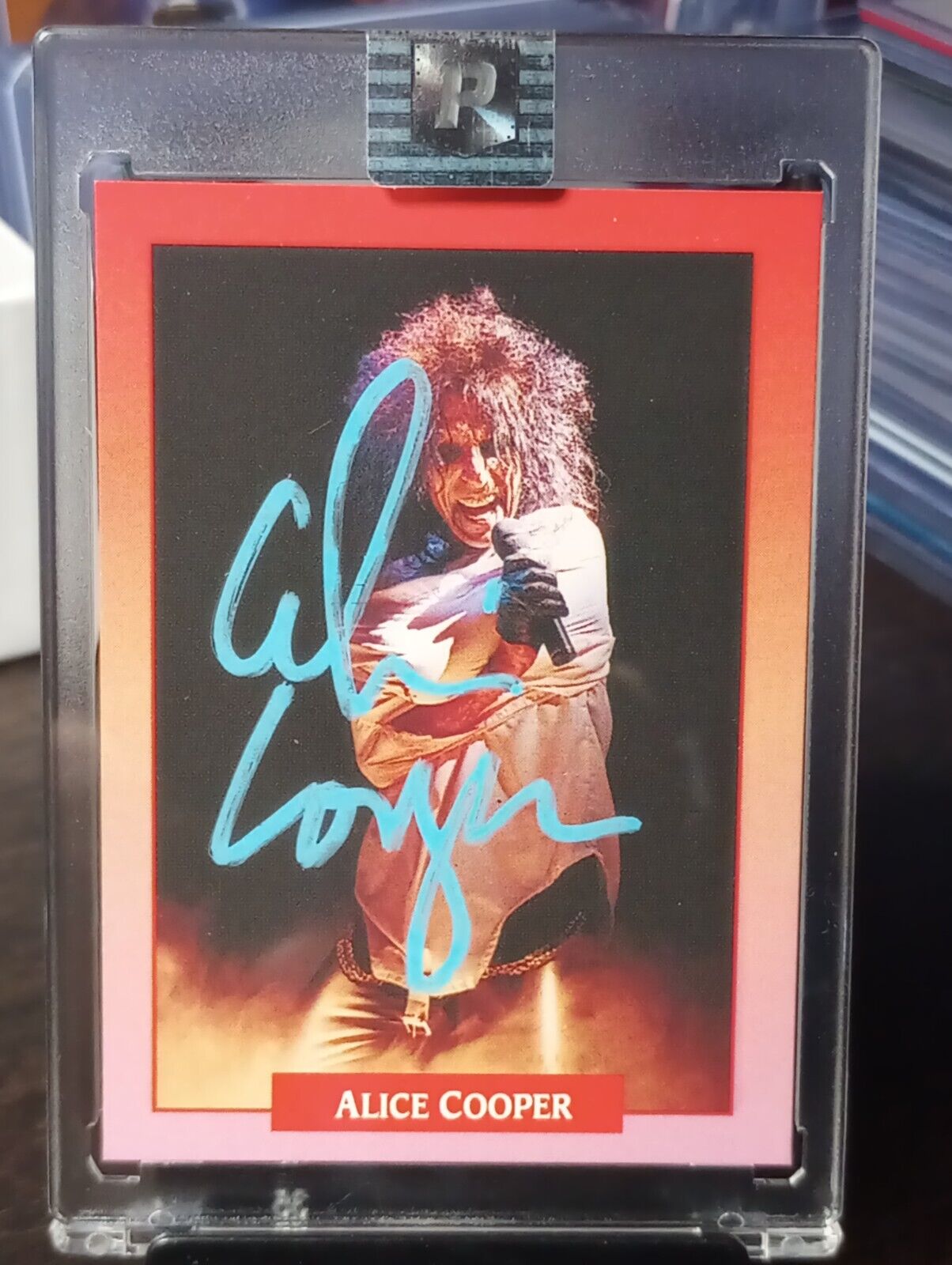 Rock & Roll Legend 🔥 ALICE COOPER 🔥 Hard Signed Autographed Card 1991 Brockum