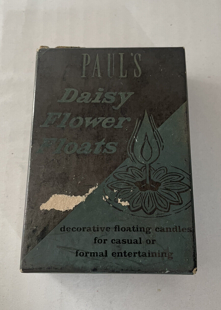 Vintage 1950S Paul’s Daisy Flower Floats Candles
