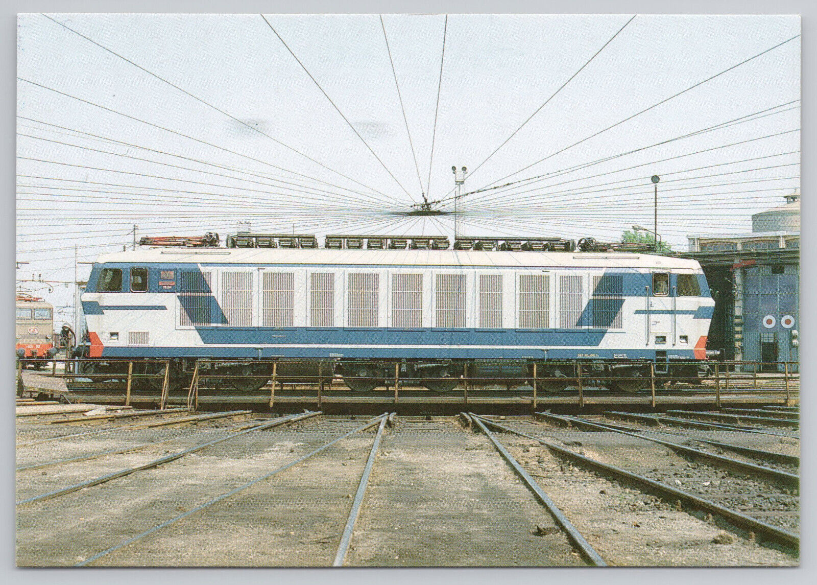 Train Foreign Italy State Railways Series E 633 Electric Locomotive Postcard