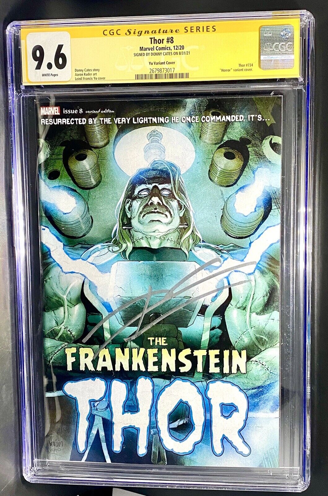 THOR #8 2020 DONNY CATES SIGNED (LEINIL YU FRANKENSTEIN VARIANT) CGC 9.6