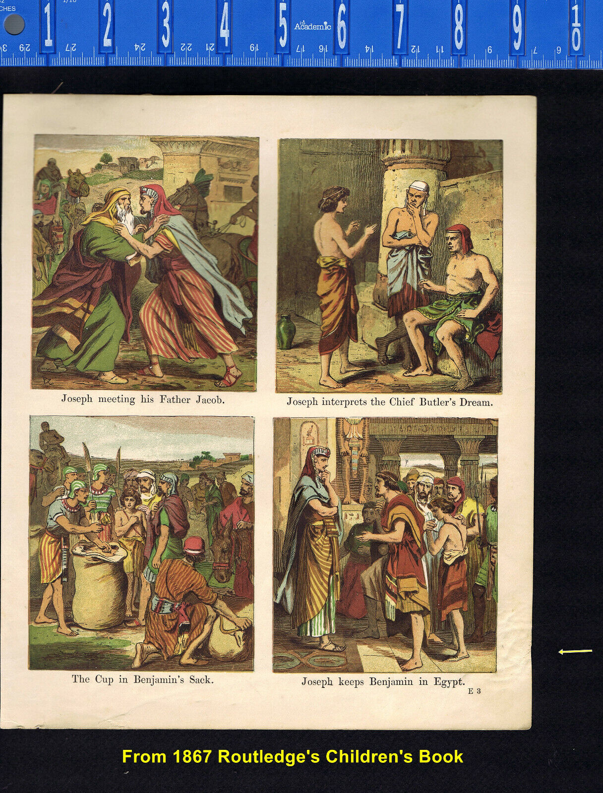 1867 Story of Joseph Part II, Routledge Children's Bible Story Chromolithograph