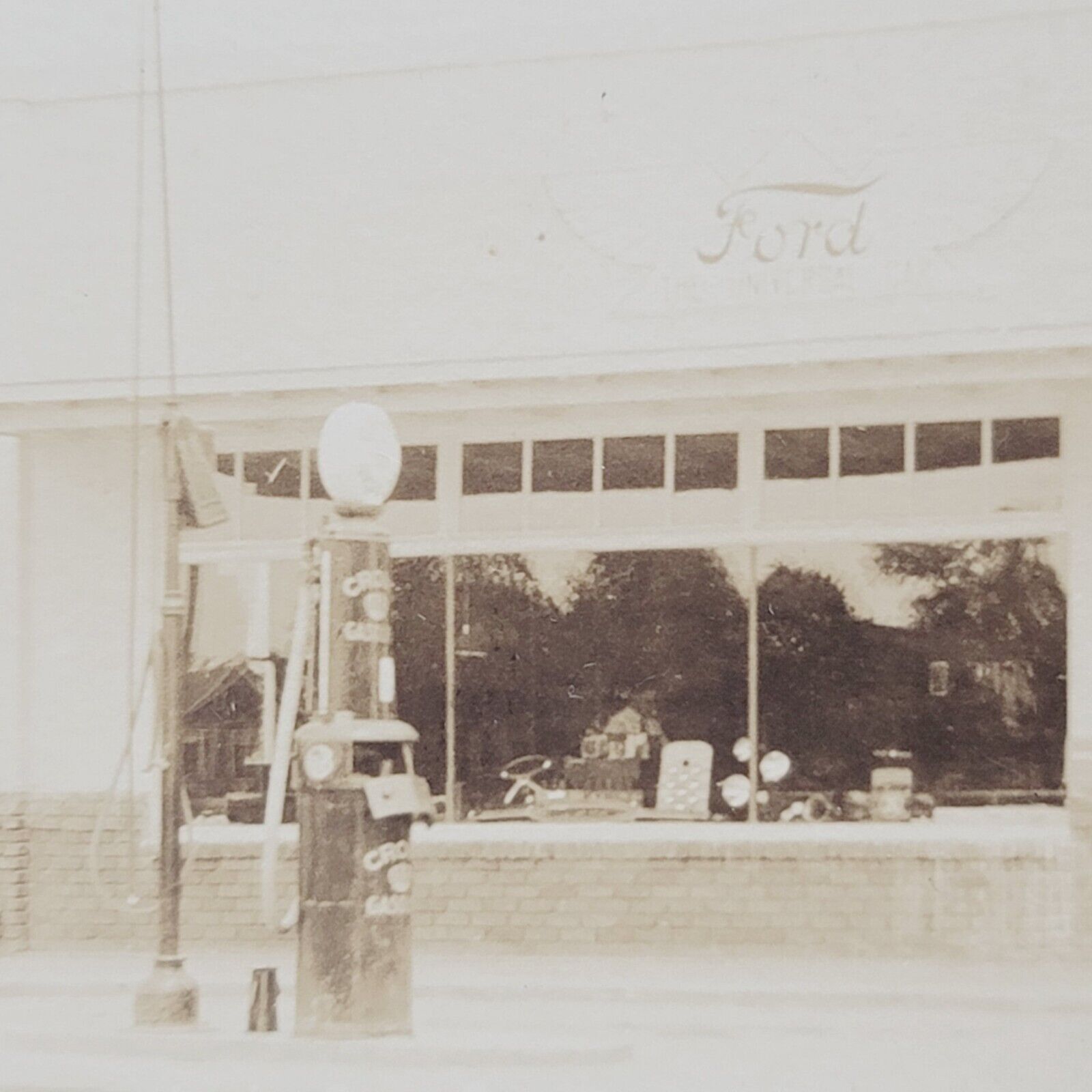 Ford Auto Dealer RPPC Vintage Postcard Haines City Florida