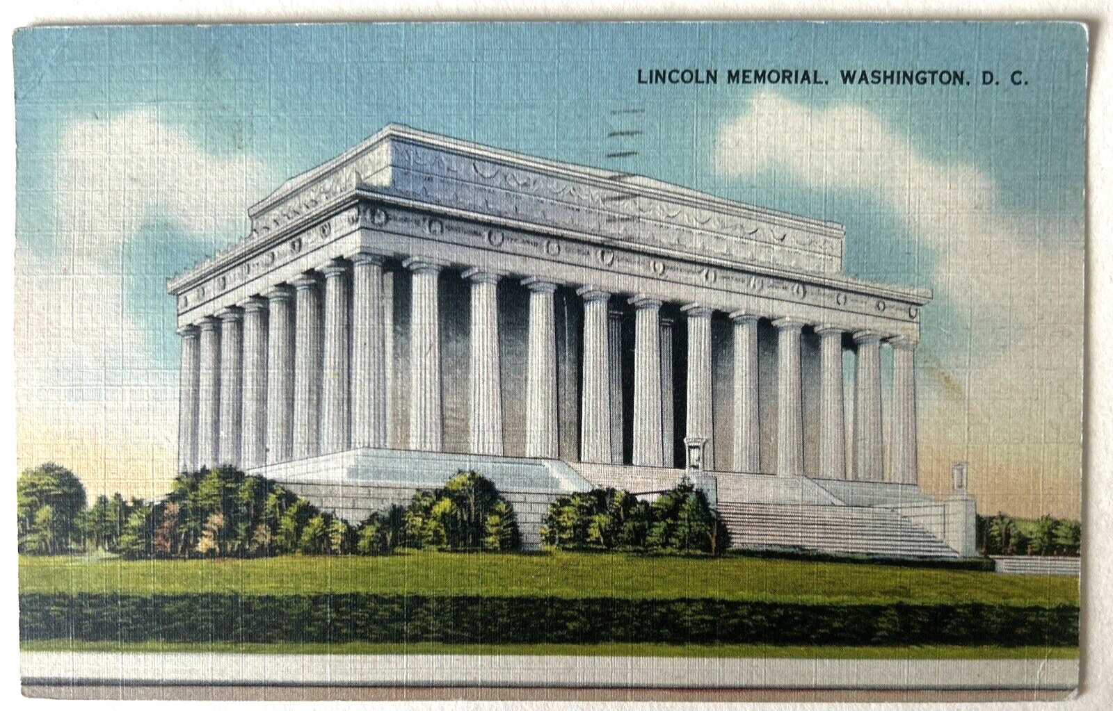 Lincoln Memorial  Washington DC 1944 Linen Postcard