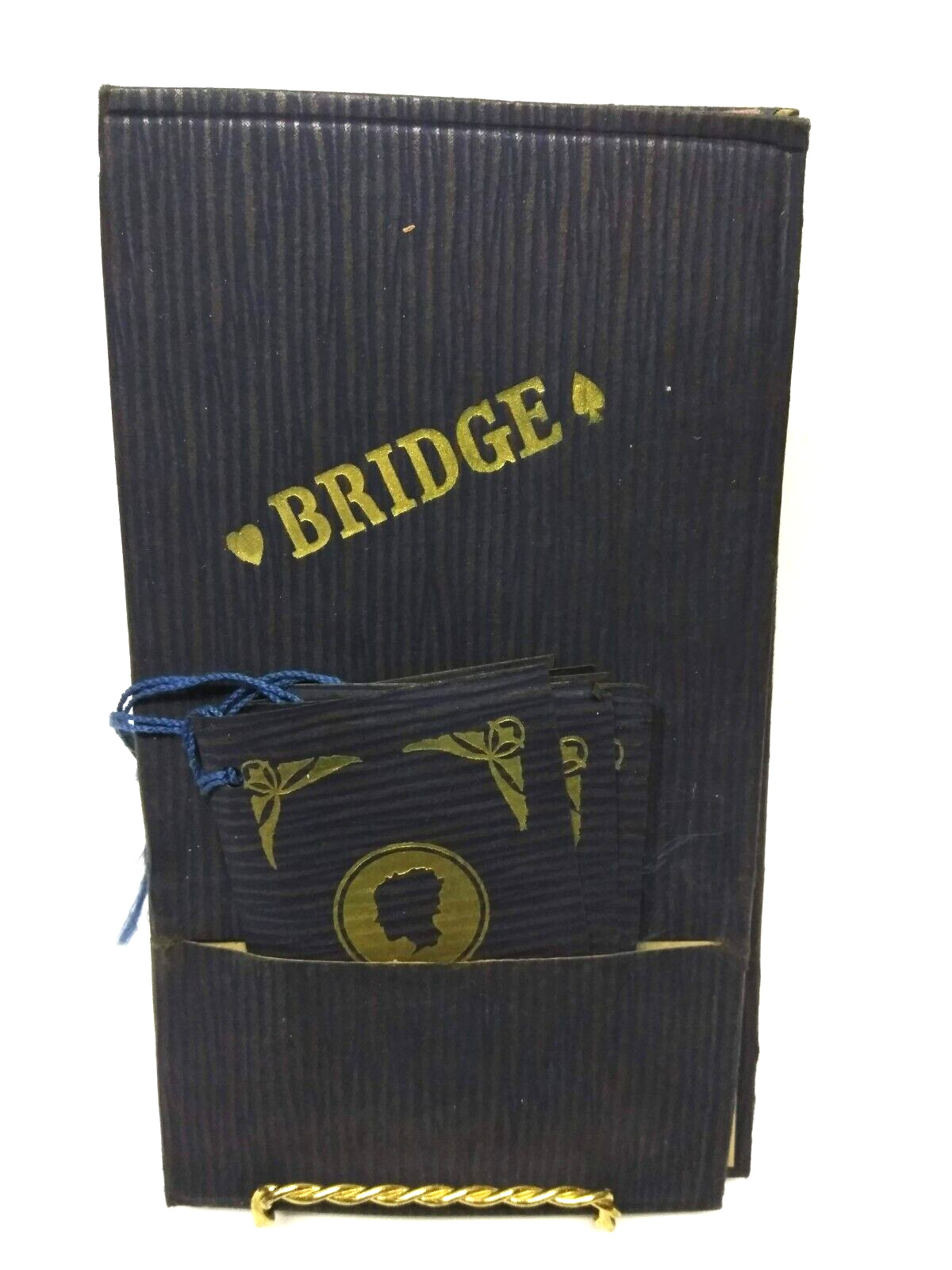 Vintage 1930s Art Deco Bridge Tally Set With Printed Rules & 4 Tally Cards (new)