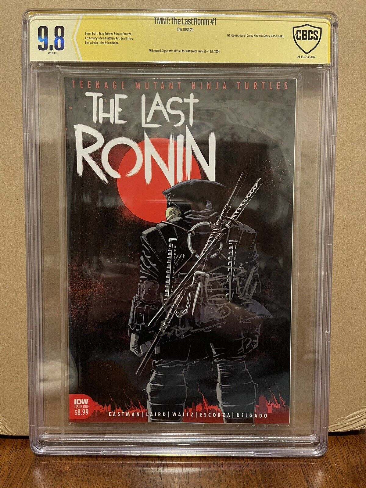 TMNT:  The Last Ronin #1 CBCS 9.8 Signed With Sketch By Kevin Eastman