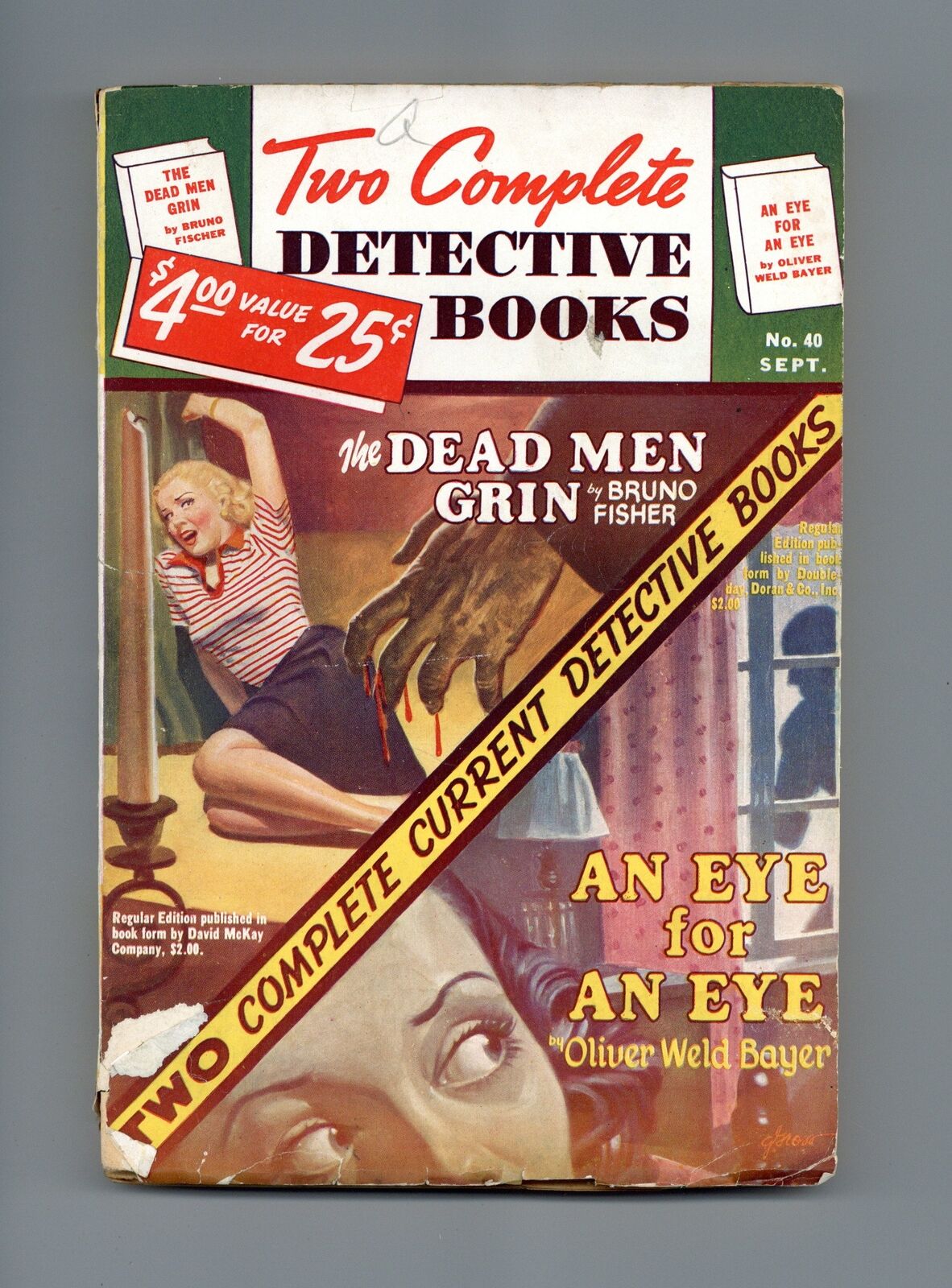 Two Complete Detective Books Pulp Sep 1946 #40 VG