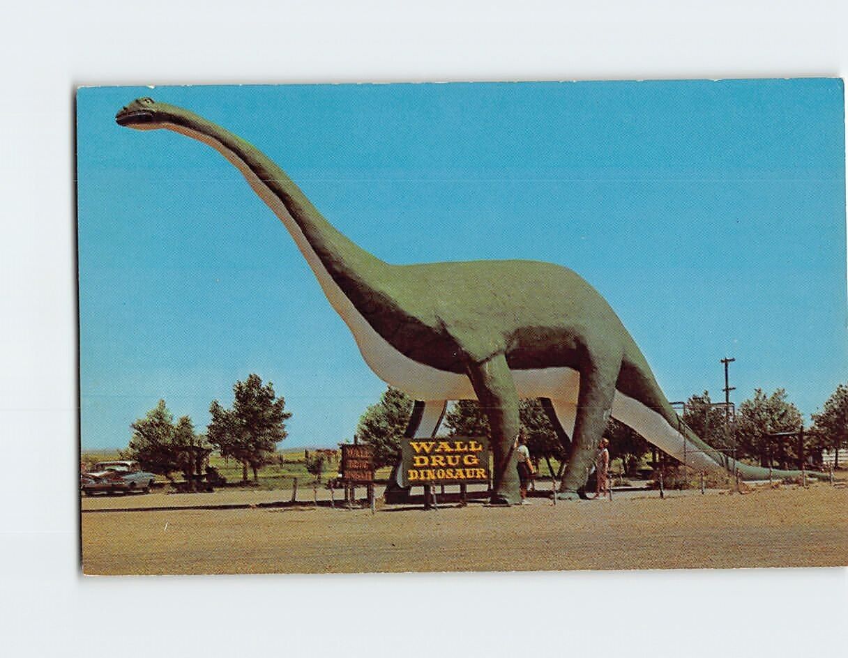 Postcard Wall Drug\'s Dinosaur South Dakota USA
