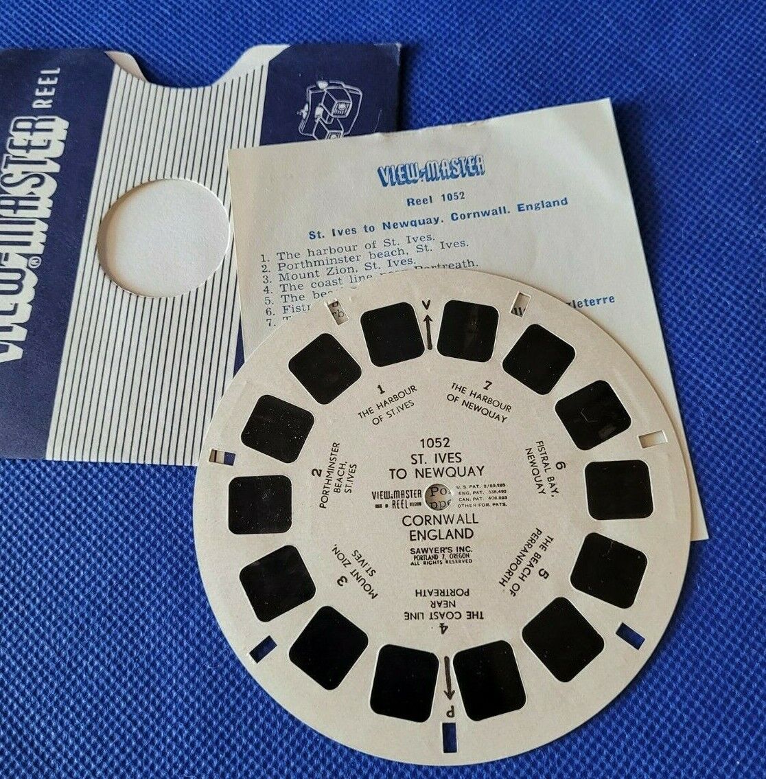 Sawyer's Single view-master Reel 1052 St. Ives to Newquay Cornwall England