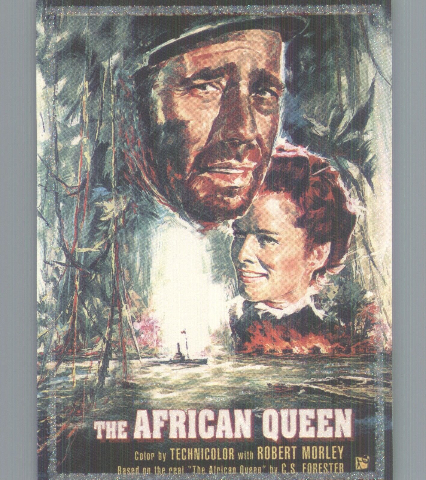 #39 The African Queen  Classic Movie Poster Glitter Trading Card Breygent