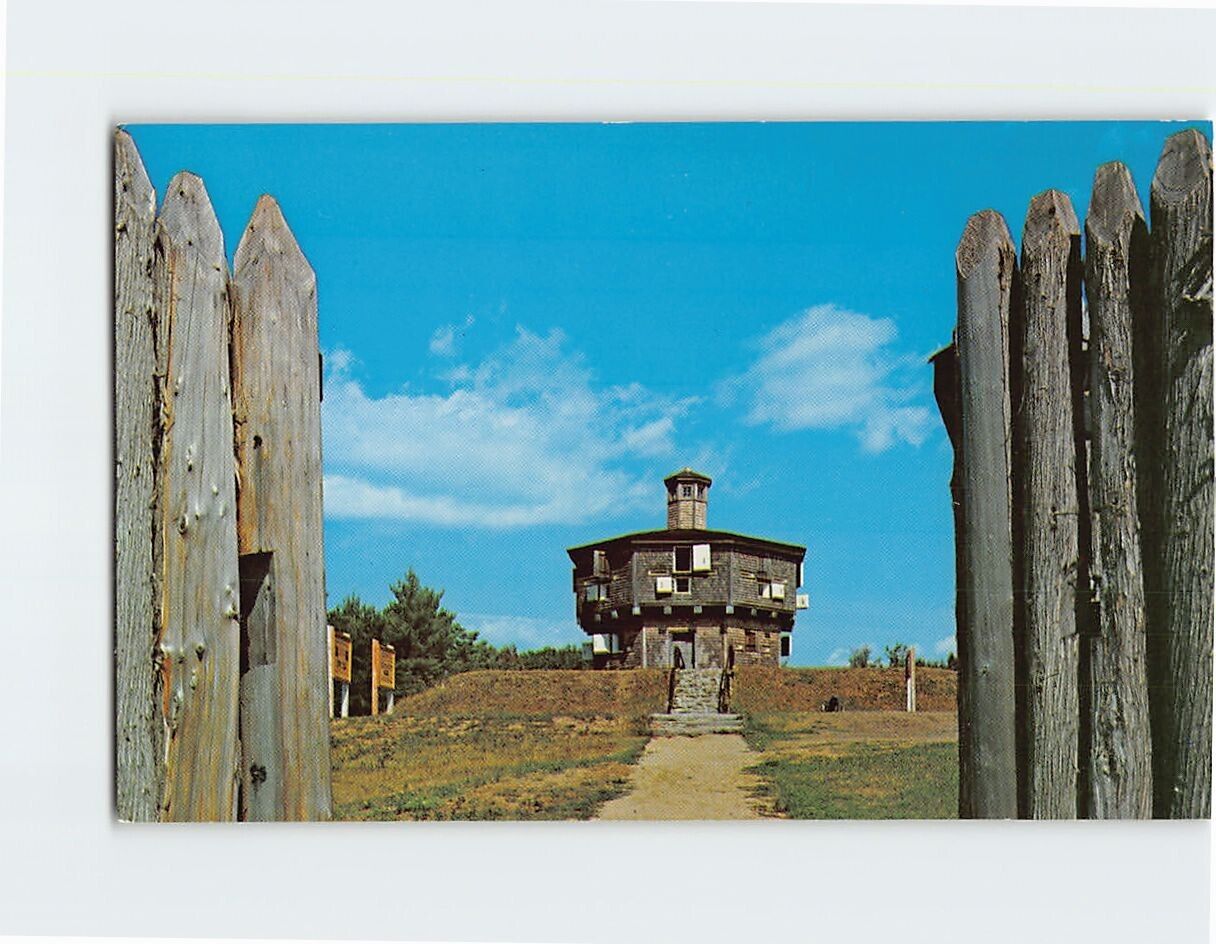 Postcard Fort Edgecomb Memorial Davis Island Edgecomb Maine USA