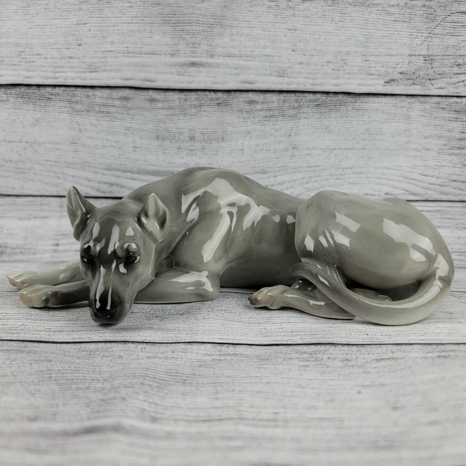 Rare Nymphenburg Great Dane Dog Porcelain Figurine #151