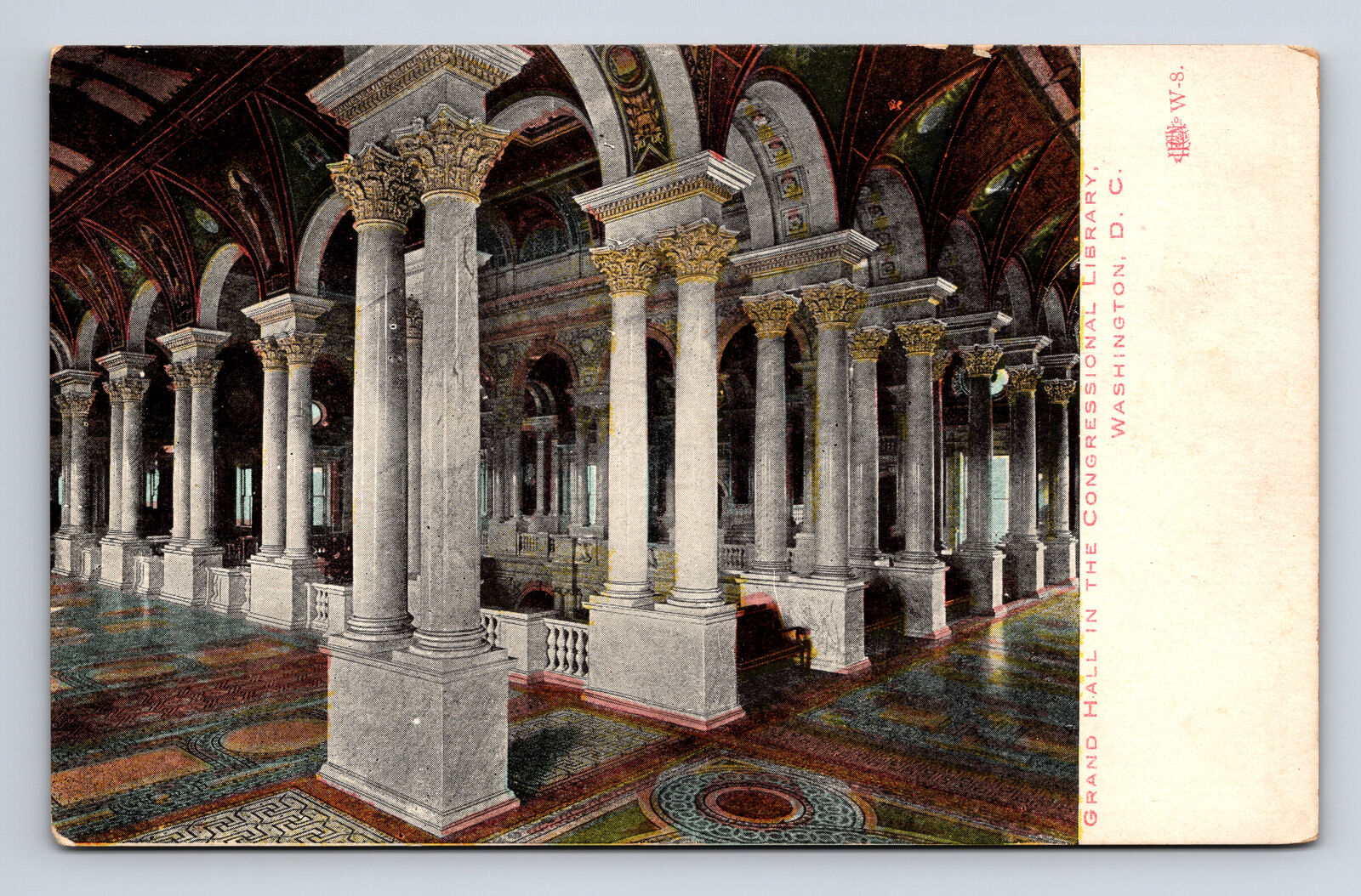 Congressional Library Grand Hall Washington DC IPCC IPCN Co Postcard