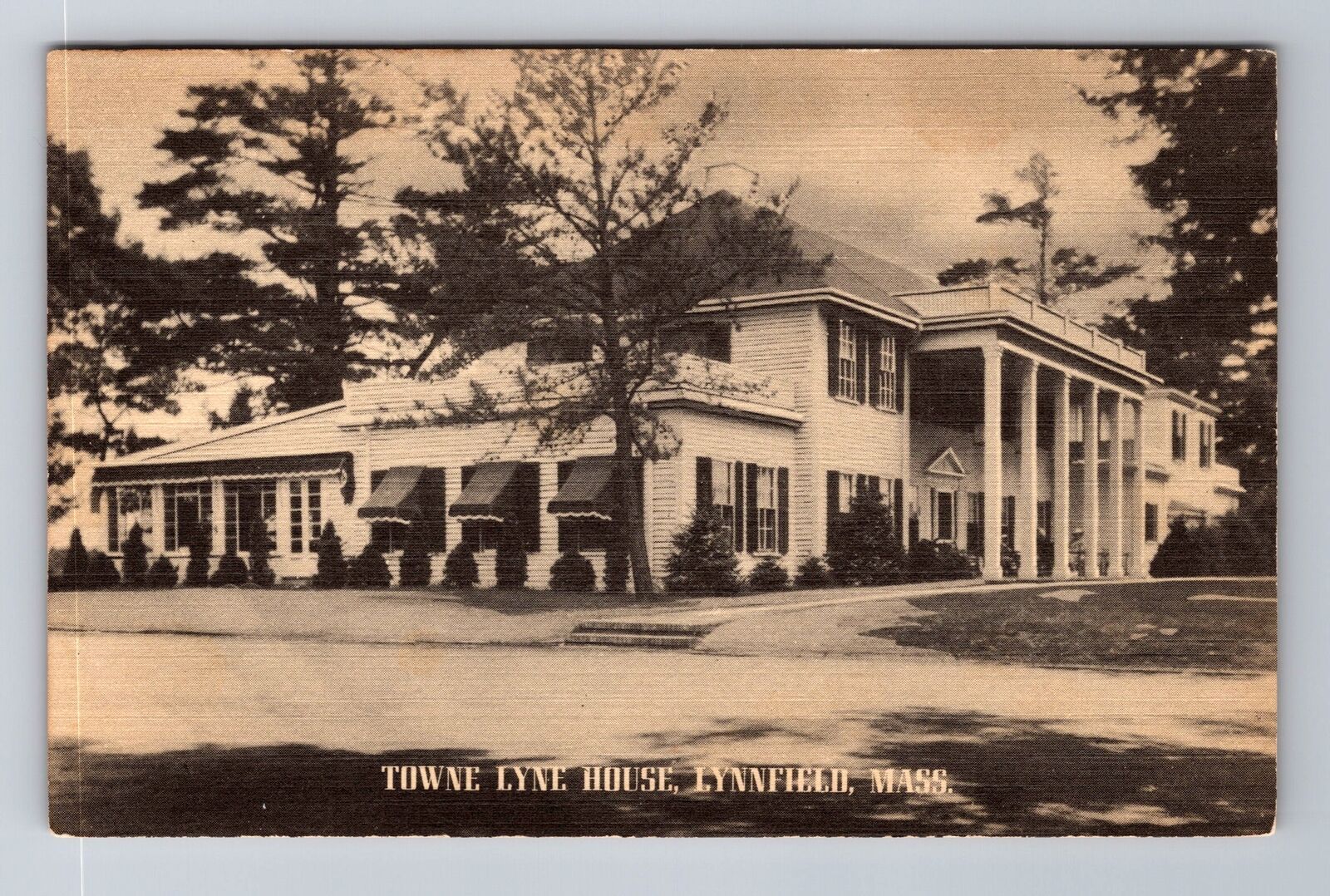 Lynnfield MA-Massachusetts, Towne Lynne House, Advertising, Vintage Postcard