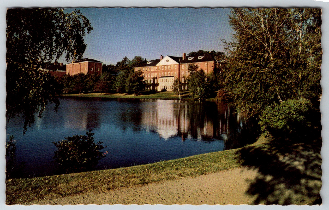 1979 Bates College Lewiston Maine Scenic View Vintage Postcard