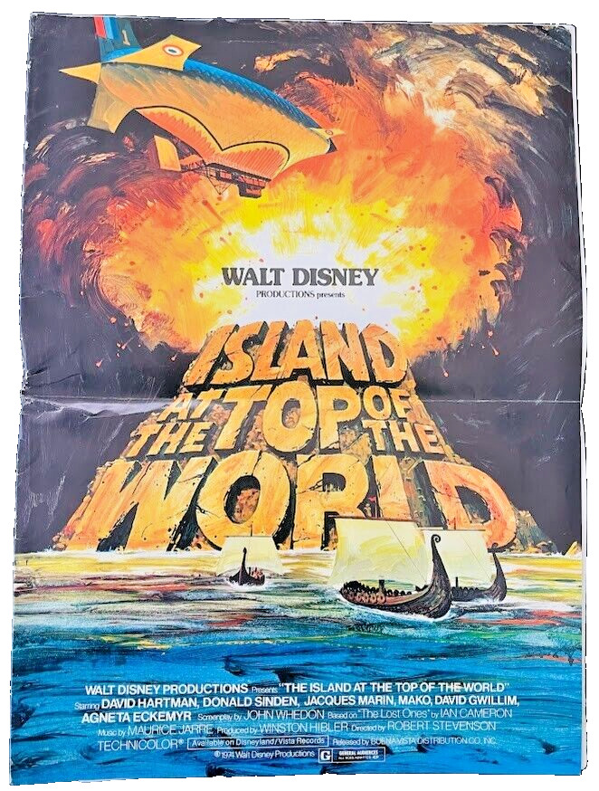 1974 WALT DISNEY ISLAND AT THE TOP OF THE WORLD Original Movie Theater Pressbook