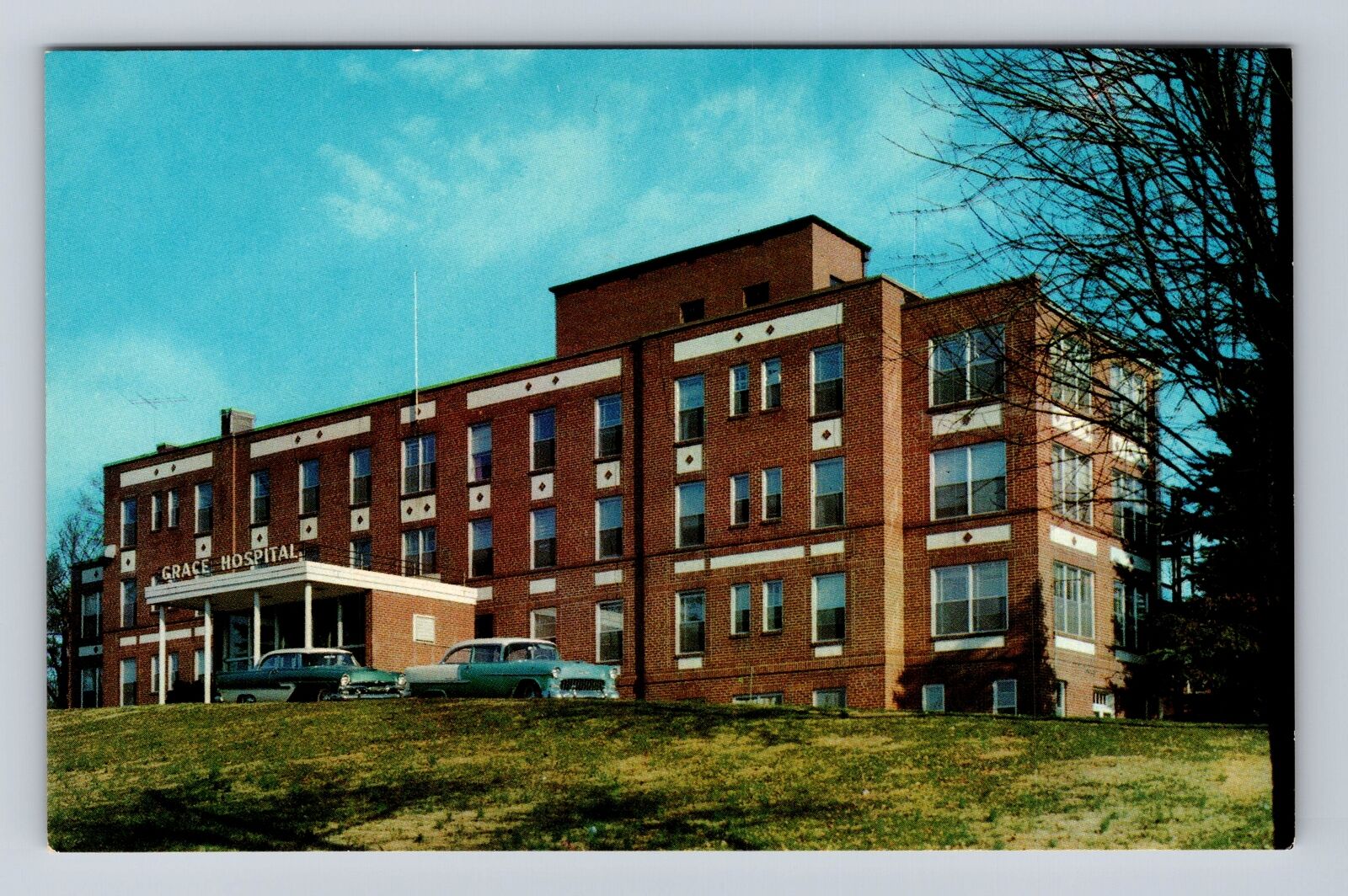 Morganton NC-North Carolina, Grace Hospital, Antique, Vintage Souvenir Postcard