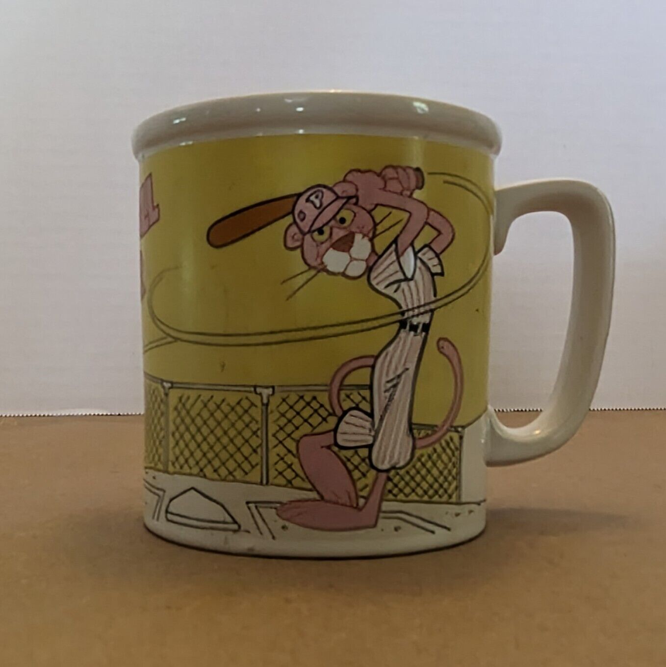 1982 PINK PANTHER Inspector Clouseau Mug Baseball Fever Royal Orleans Vintage