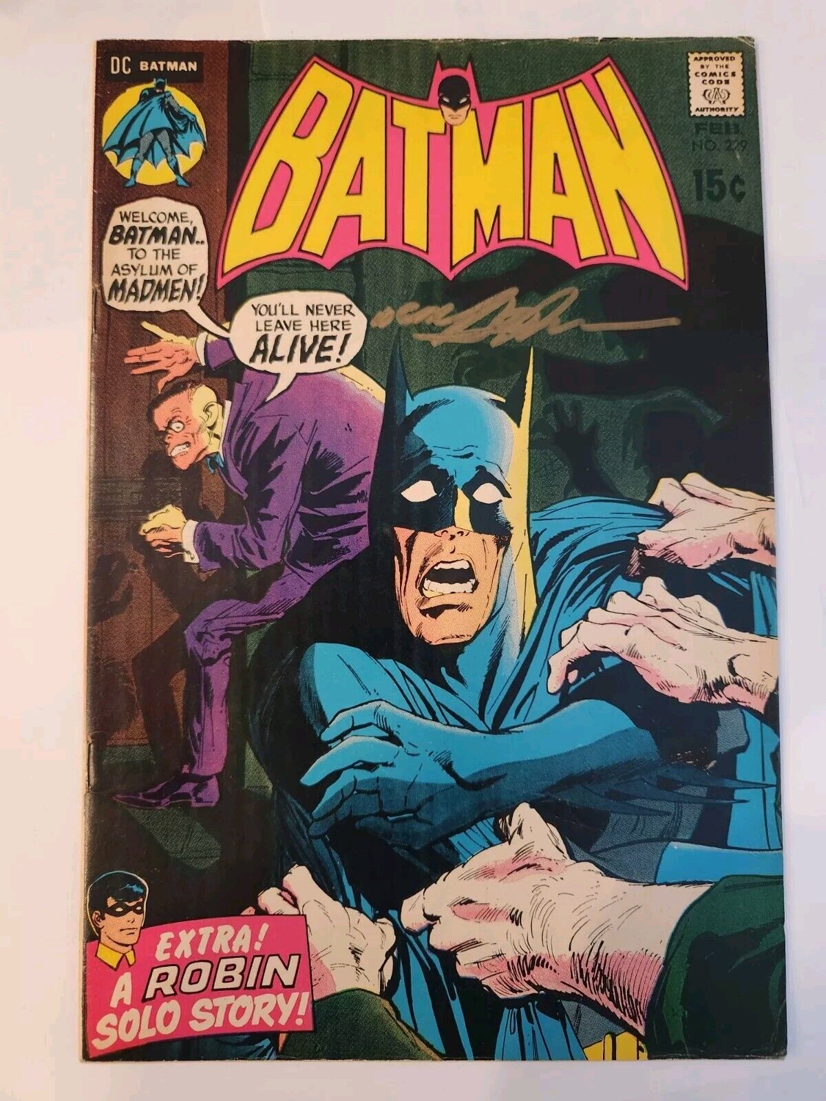 Batman 229 Autographed By Neal Adams, See Detailed Pictures For Condition