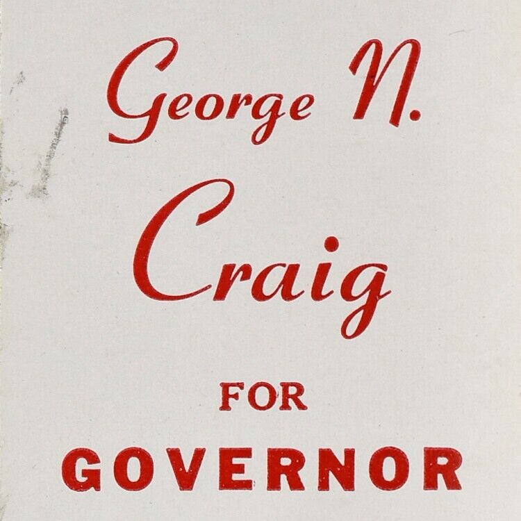1952 George North Craig Governor Brazil Clay County Indiana Republican Party