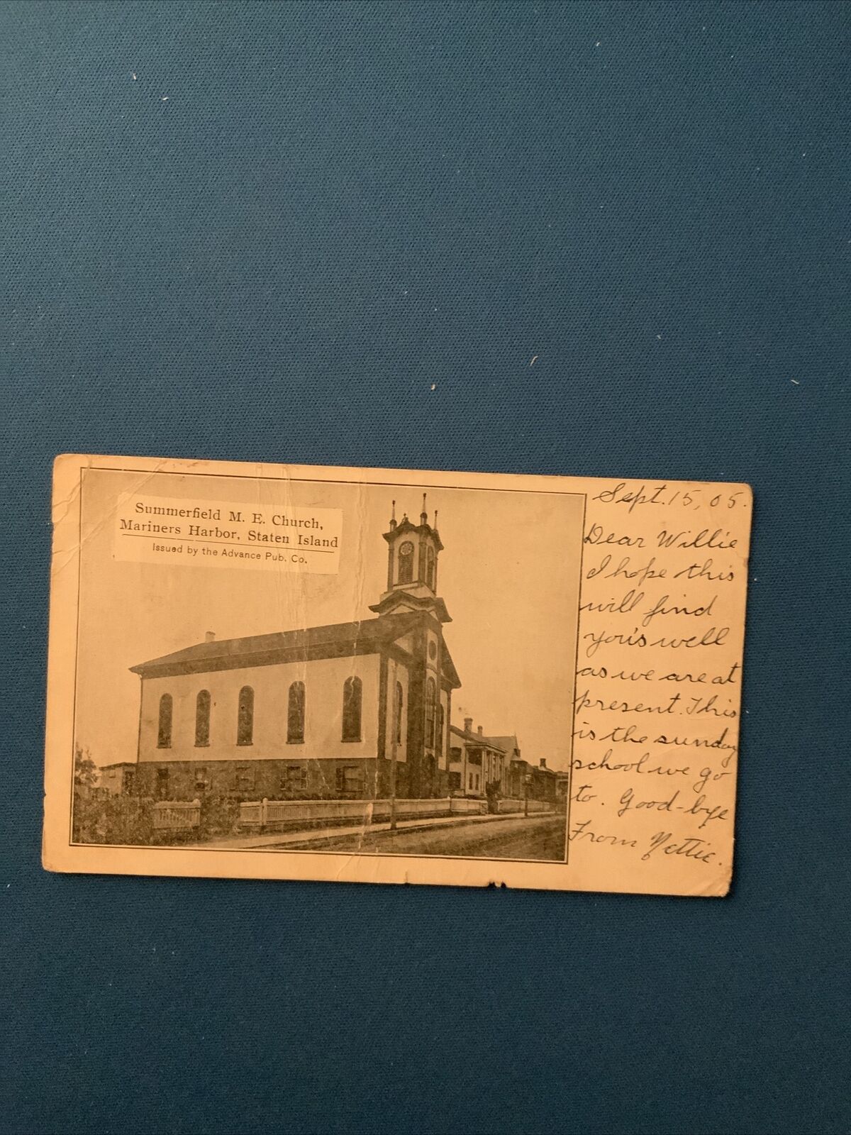 Summerfield M.E. Church Mariners Harbor, Staten Island, N.Y..Posted 1905
