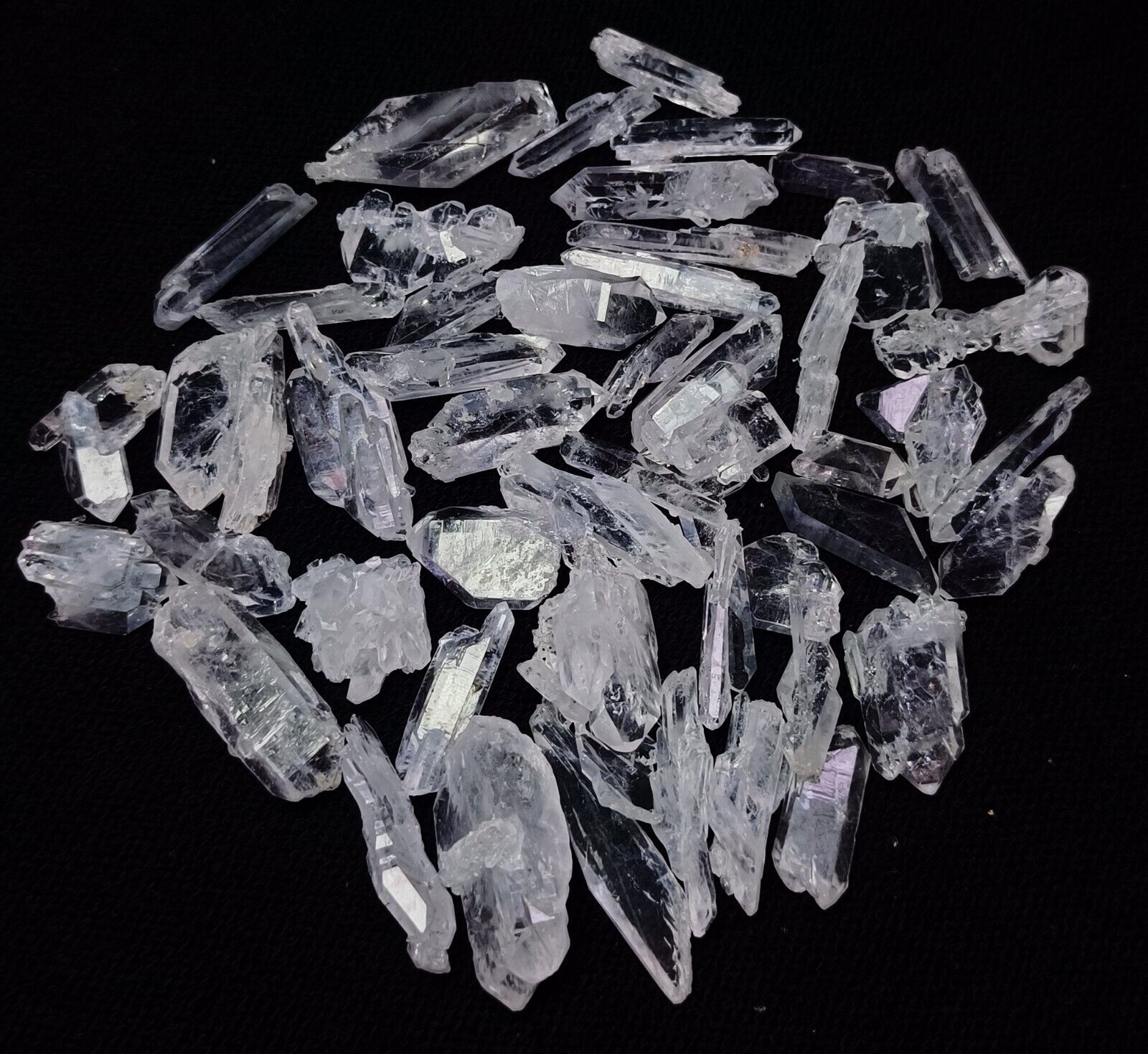45g  Faden Quartz Crystals LOt best For Jewellery (45pcs)