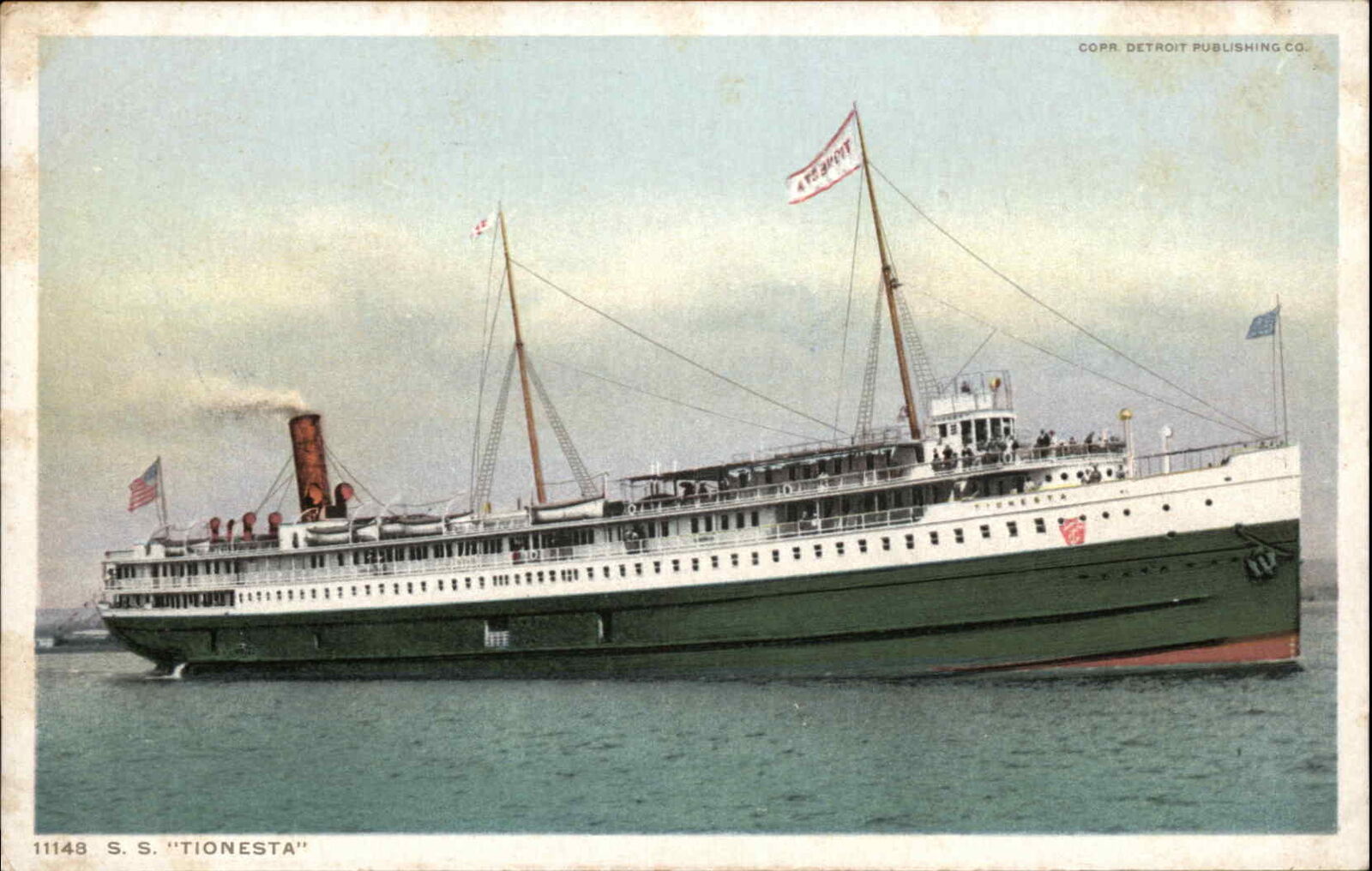 Great Lakes SS Tionesta Ship Steamship #11148 c1910 Detroit Publishing Postcard