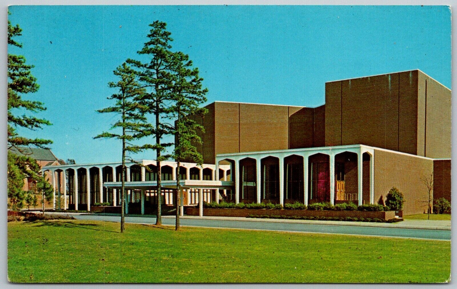 Salisbury North Carolina 1960s Postcard Catawba College Community Centre