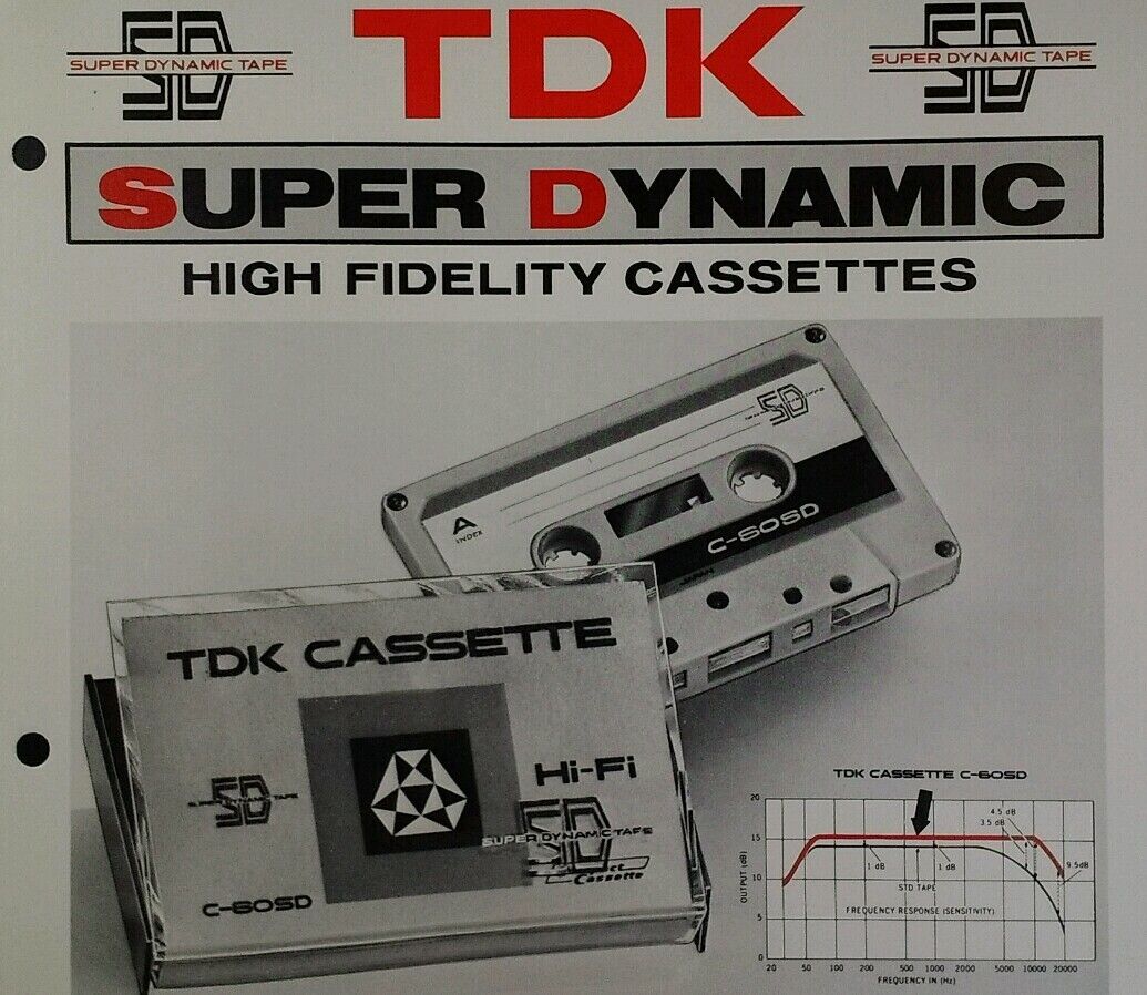 TDK C-60 Cassette Sales Brochure Original 1971 Rare VHTF Audiophile 
