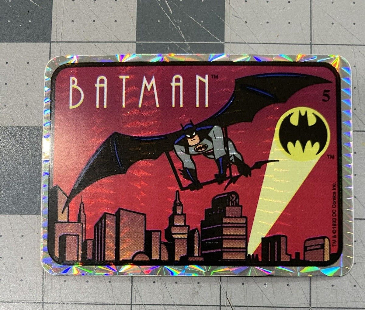 1992 Batman The Animated Series Prism Sticker BATMAN Vintage Vending Machine #5