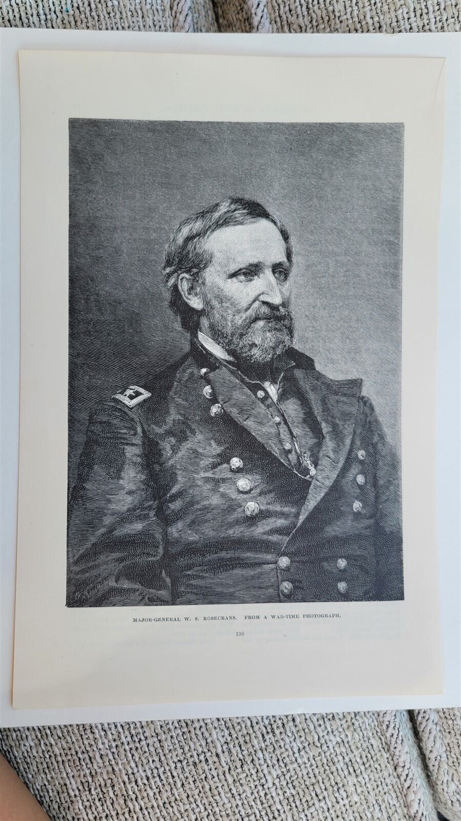 General William Rosecrans 1888 Civil War Picture