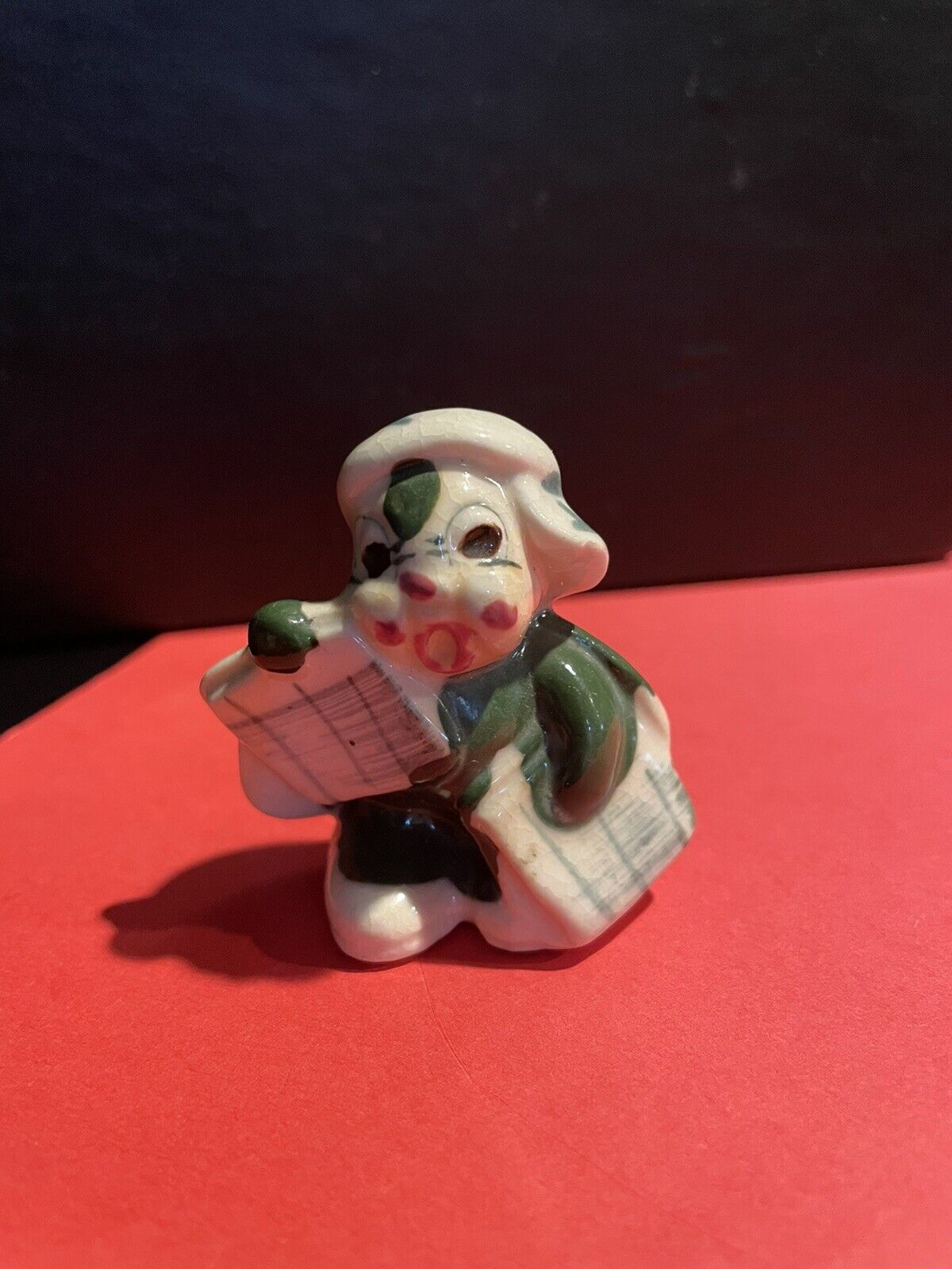 Vintage Anthropomorphic Ceramic Bee Paperboy Made in Japan