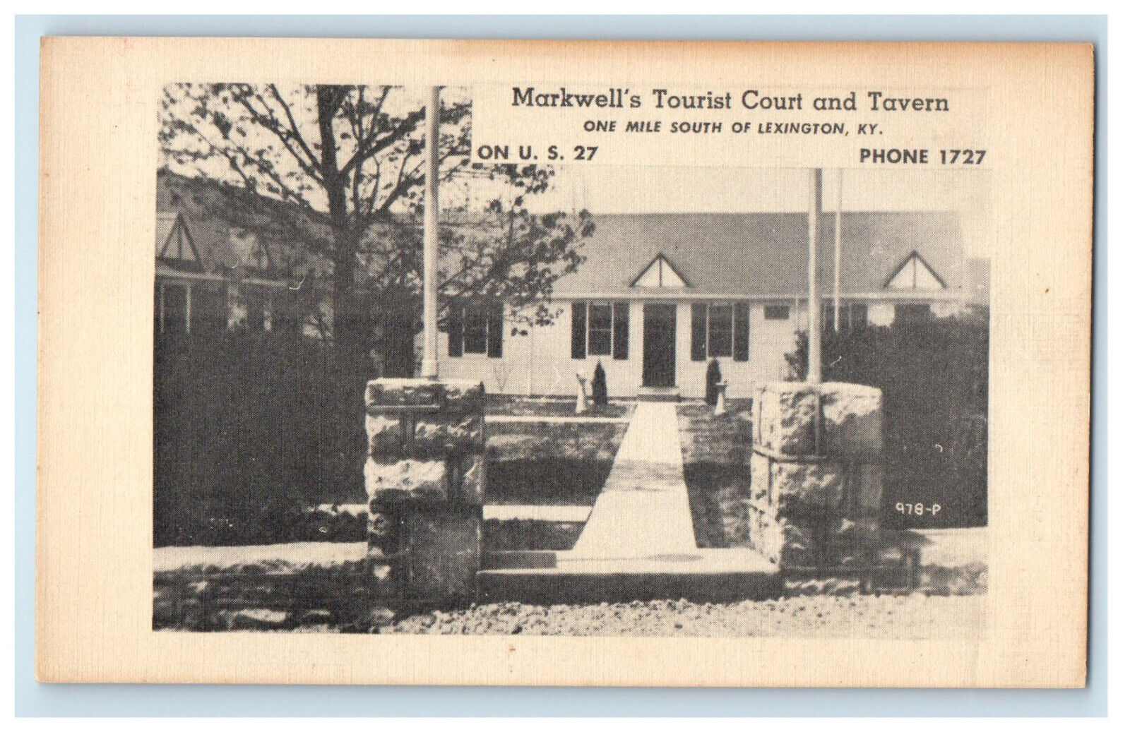 c1940s Markwell's Tourist Court and Tavern Lexington Kentucky KY Postcard
