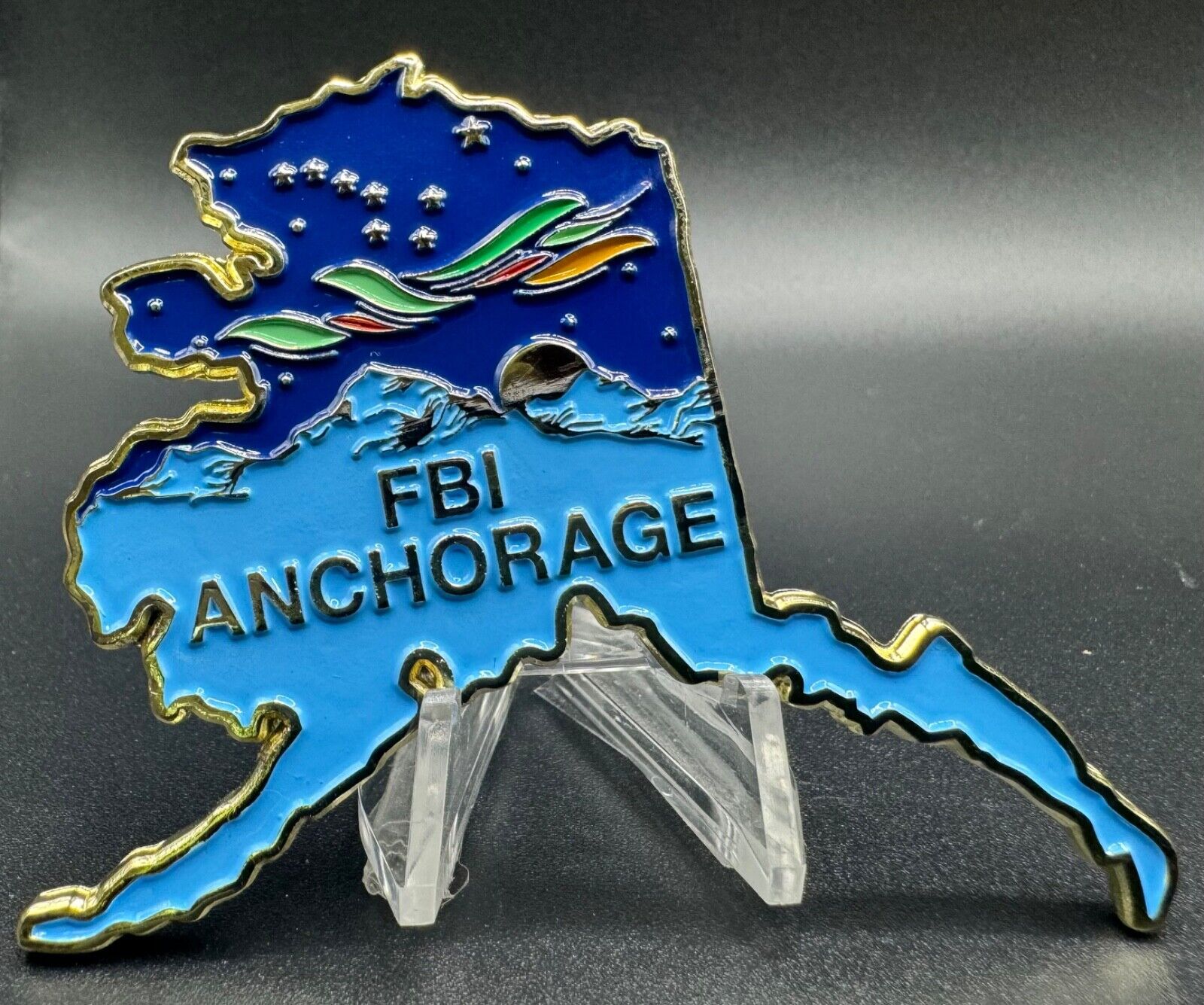 Rare FBI Federal Bureau Anchorage Alaska DOJ State Police Dept Challenge Coin