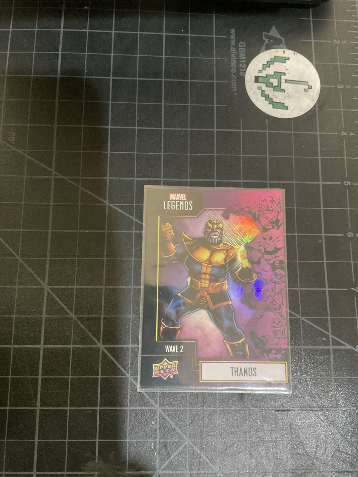 Thanos 2021 Upper Deck Marvel Legends Wave 2 Foil Card #30 SSP Rare Refractor