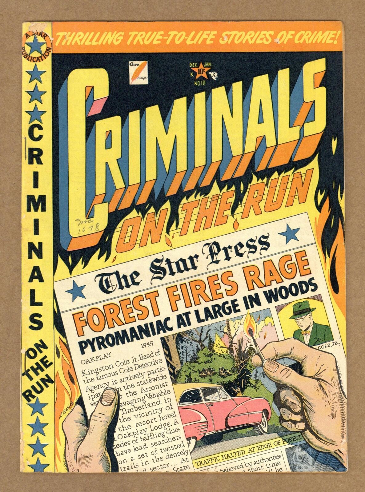 Criminals on the Run #10 VG- 3.5 1950