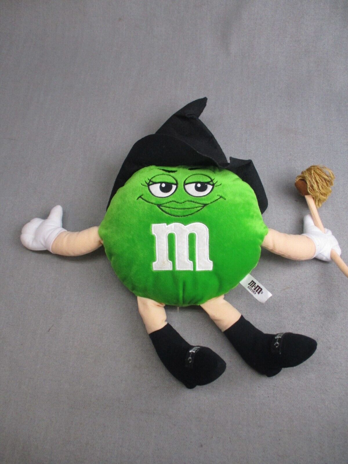 M&Ms Stuffed Plush Large Jumbo Halloween Green Witch Keychain Halloween