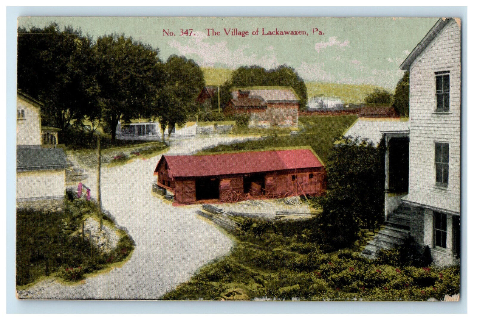 c1910 The Village of Lackawaxen Pennsylvania PA Unposted Antique Postcard