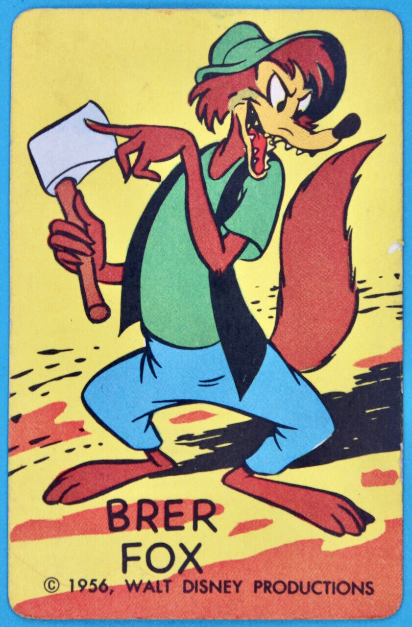 Original Vintage 1956 Walt Disney Cartooning Card #6 Brer Fox